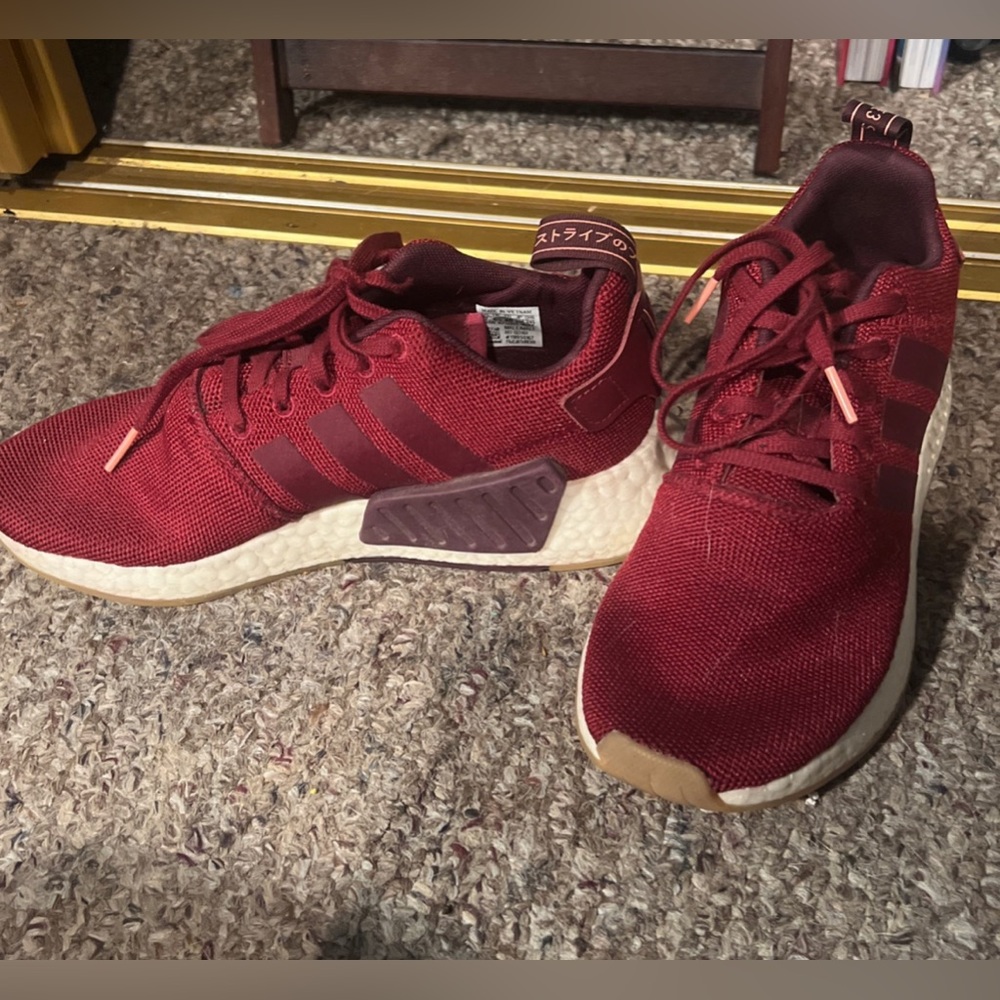 Burgundy red adidas shoes NMD- size 7